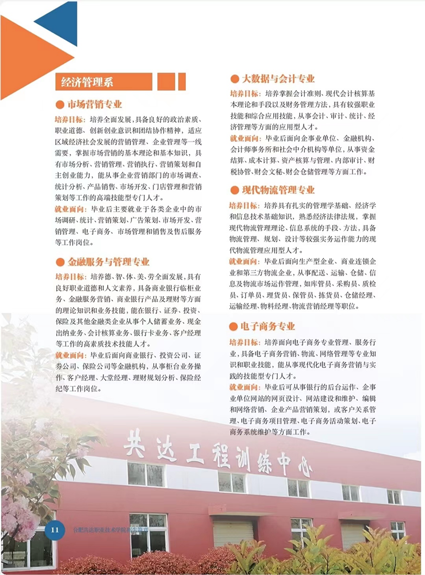 合肥共達(dá)職業(yè)技術(shù)學(xué)院－2023年分類考試招生宣傳冊