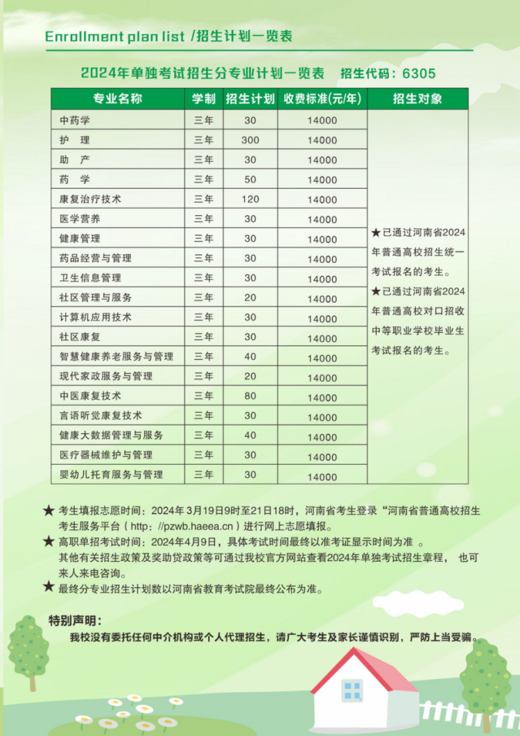 鄭州澍青醫(yī)學(xué)高等?？茖W(xué)校－2024年單獨(dú)考試招生簡(jiǎn)章