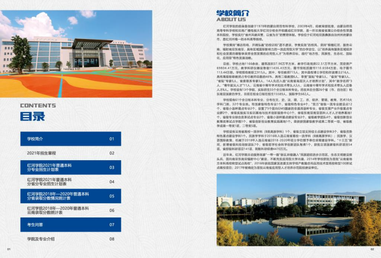 紅河學院－2021年招生簡章