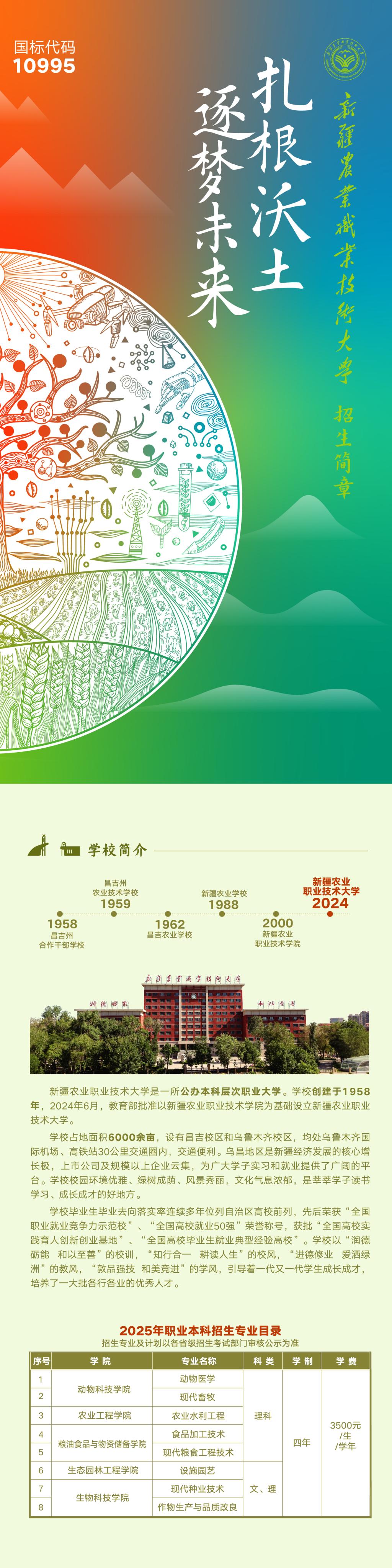 新疆農(nóng)業(yè)職業(yè)技術(shù)大學(xué)－2025年招生簡章