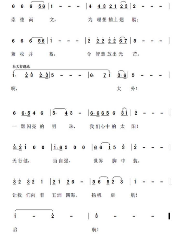 大連外國語大學(xué)校歌